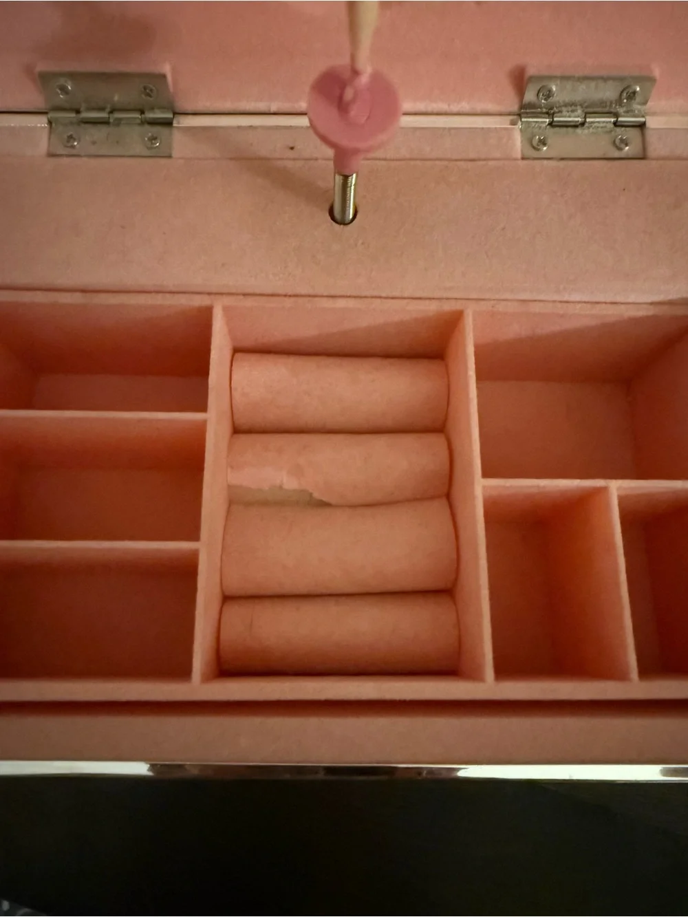 Lenox White Quilted Jewelry Box with Silver Heart Accents